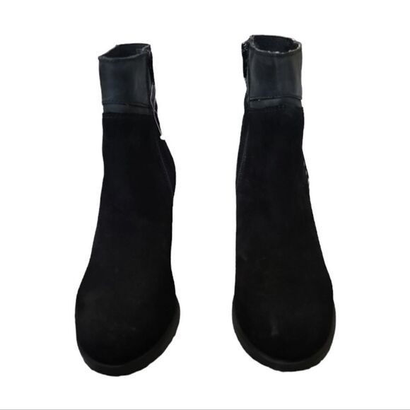 Enjoyable Women's Black Suede Wedge Ankle Boots Size 11 NWOT - Picture 8 of 8